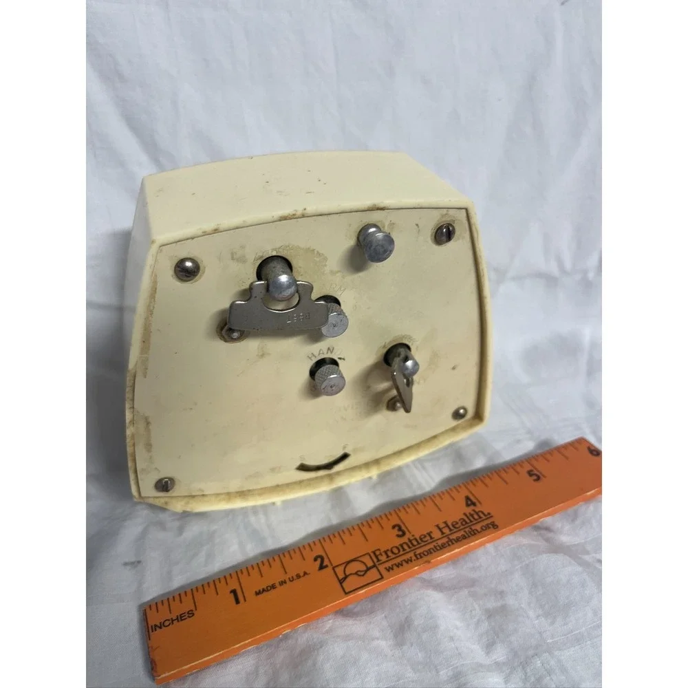 Apollo Mark II Alarm Clock Wind Up Robertshaw Lux Time Cream MCM